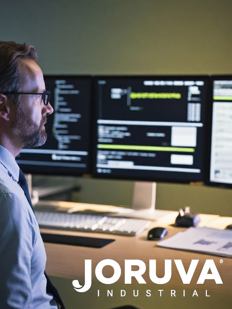 Joruva Technical Specialist reviewing air compressor configuration